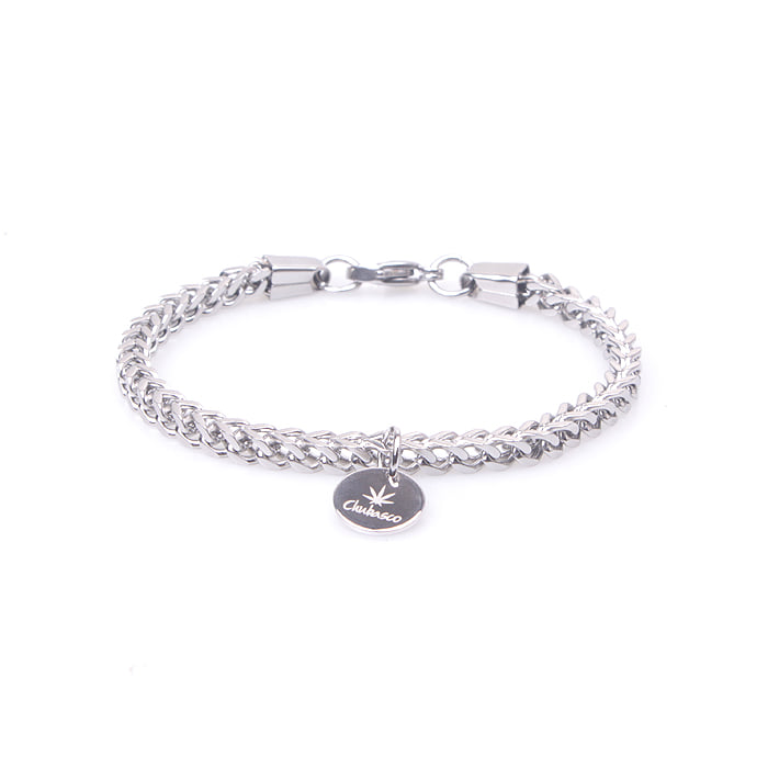 SSBW12 Stainless steel bracelet narrow square chain