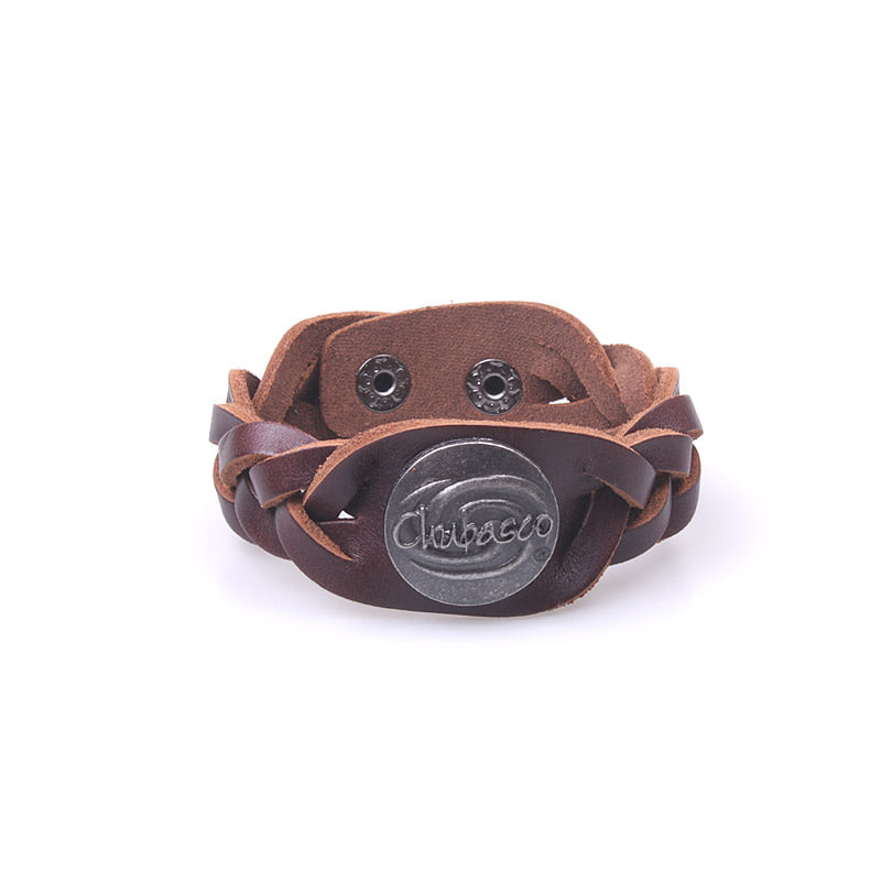 BLB01 Braided leather bracelet brown