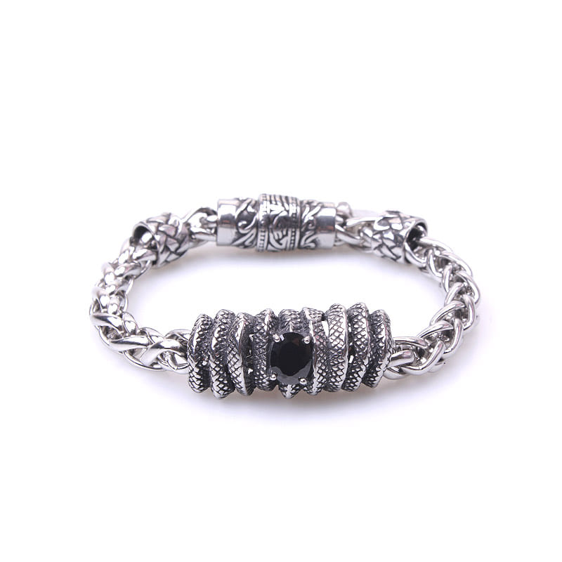 SSBR02 Stainless steel bracelet ring cubic